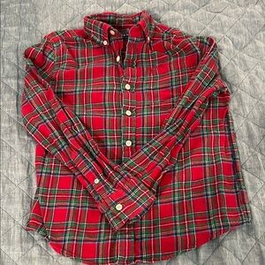 Plaid Kids Shirt - Red and Green